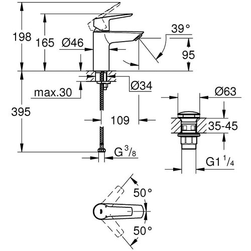 Grohe 23550002 Start armatura za umivalnik Slike