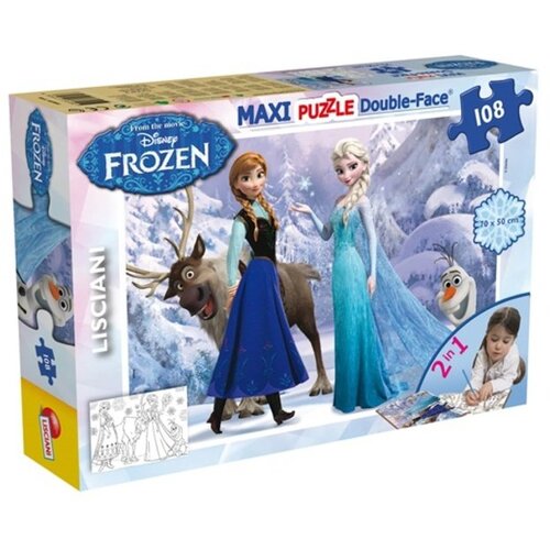Lisciani slagalica Frozen Elsa Anna 2u1 složi i oboji 108pcs maxi 46904 ...