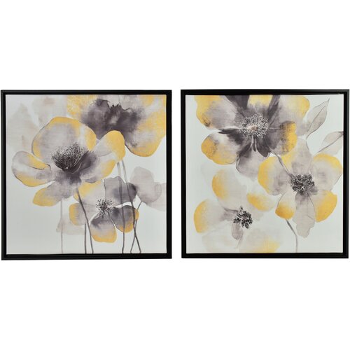 Mondex Stenska slika platno Inga INGA 40x40 cm črno-zlata 2 kosa, (5000212365) Cene