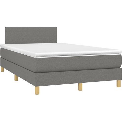Maison Chic Box spring postelja - Vzmetna postelja z vzmetnico temno siva 120x190 cm blago SL10058, (21903208) Cene