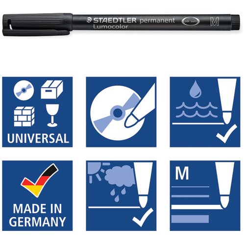  permanentni 1mm lumocolor staedtler 317-3 plavi Slike