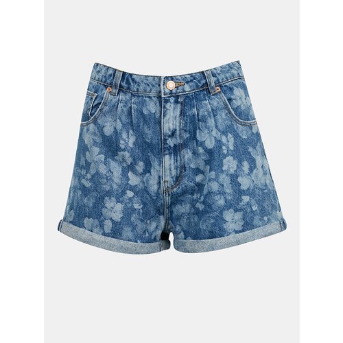 TALLY WEiJL Blue Patterned Denim Shorts - Women Slike