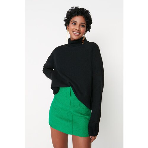 Trendyol Black Super Oversize Knitwear Sweater Slike