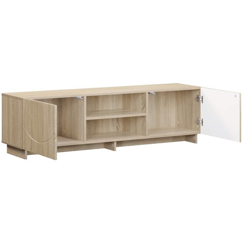  TV stalak 140 x 34,5 x 40 cm Hrast sonoma Konstruirano drvo Slike