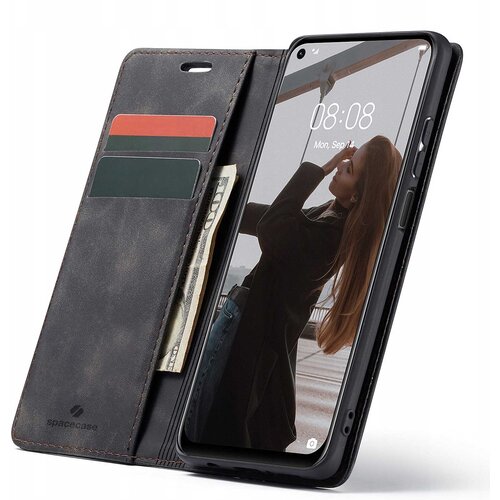 Spacecase OVITEK DENARNICA ZA HUAWEI P40 LITE ČRNO USNJENO, (21962058) Cene