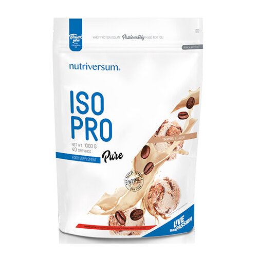 NUTRIVERSUM ISO Pro 1000g, 40 Porcija - Visoko Kvalitetni Izolat Proteina Surutke Slike