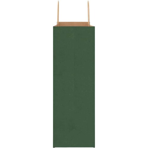  Papirnate vrećice 250 kom s ručkama zelene 45x17x48 cm Slike