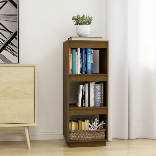  The Living Store Knjižna omara za razdelitev prostora medeno rjava borovina - Knjižna Omara, (21431423) Slike