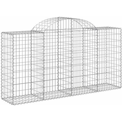  Lučne gabionske ko&amp;scaron;are 4 kom 200x50x100/120cm pocinčano željezo Slike