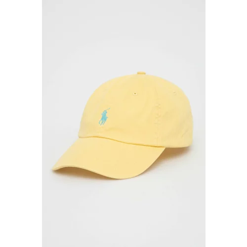 Polo Ralph Lauren Pamučna kapa boja žuta
