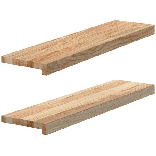 VidaXL Prozorske klupice 2 kom 80x20x2 cm netretirane masivne hrast Slike