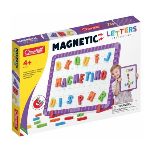 Quercetti Magnetna tabla s črkami – 48 kosov magnetov Cene