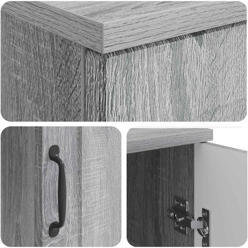  Stol Siva sonoma 142,5 x 50 x 75 cm Konstruirano drvo Slike
