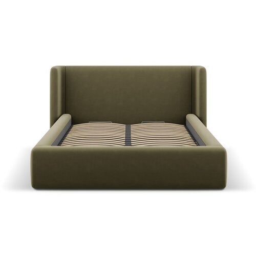 Windsor &amp;amp; Co Sofas zelena oblazinjena zakonska postelja s prostorom za shranjevanje z letvenim dnom 200x200 cm jason &amp;ndash; Slike
