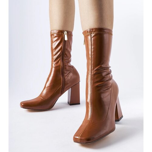 Gemre Brown block heel boots Upland Cene