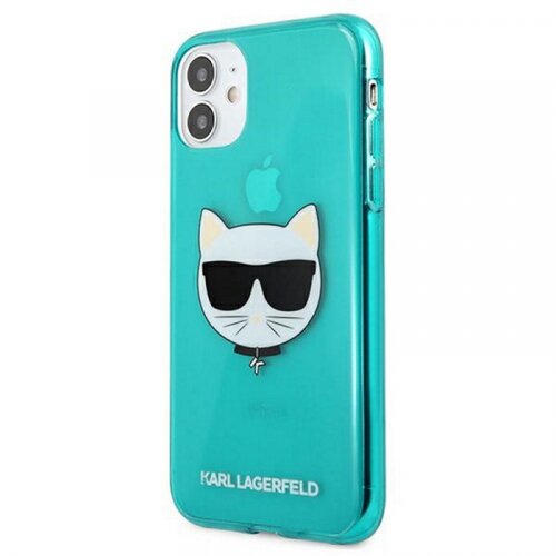 Karl Lagerfeld originalen ovitek KLHCP13SCHTRB za iphone 13 mini turkizna silikonska zaščita - choupetts head Cene