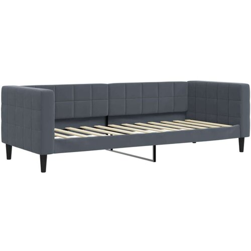 VidaXL dnevni krevet s madracem tamnosivi 80 x 200 cm bar&amp;scaron;unasti Slike