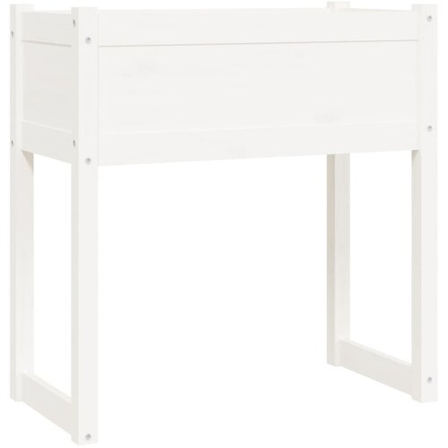 Maison Chic Visoka greda - Greda - Cvetlični Lonec bela 78x40x81 cm trdna borovina, (21789487) Slike