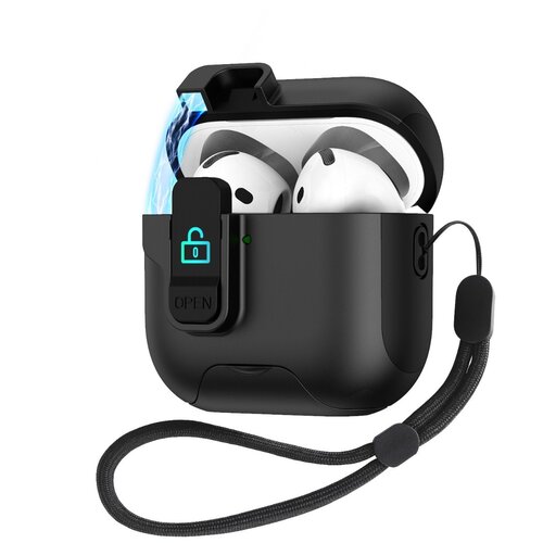 INF Zaščitno ohišje iz črnega TPU, združljivo z AirPods 4 s stojalom, (5000130323) Cene