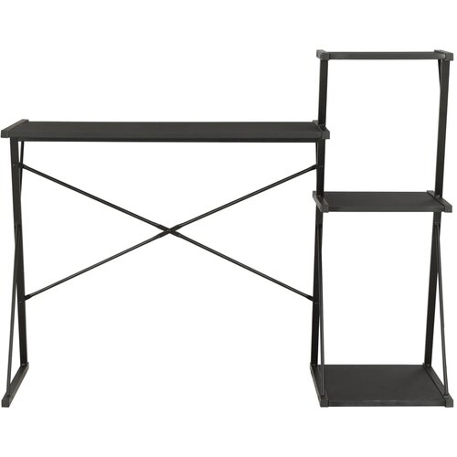 Maison Chic Pisalna miza - pisarniška miza - Računalniška miza s polico črna 116x50x93 cm, (21785397) Cene