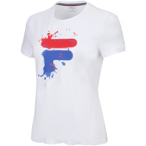 Fila kratka majica Emelie, bela rdeca, L XFL231117152-40_L