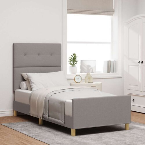  Krevetna konstrukcija taupe 80x200 cm Tkanina Slike
