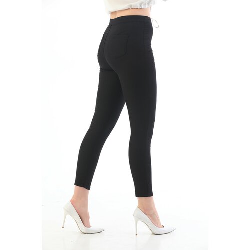 BİKELİFE Black Plus Size High Waist Lycra Gabardine Leggings Trousers. Slike