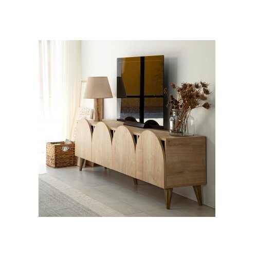 Hanah home tv polica mesta oak v2 Slike