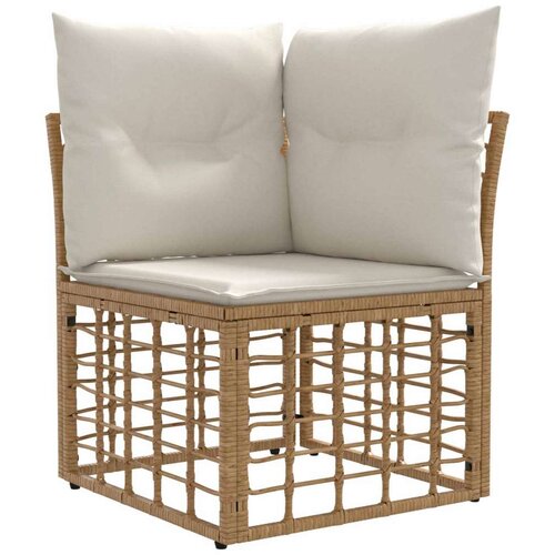  Set vanjskih sofa Prirodna Poliester - Prirodna bez stola Slike