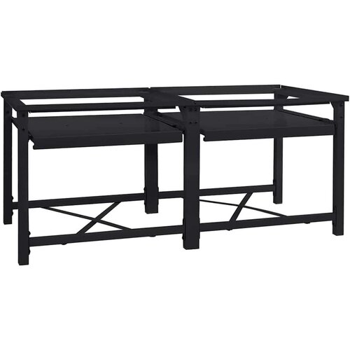  Pedestal za perilicu rublja 2 pcs Crna 64 x 55 x 32.5 cm Čelik Cijene