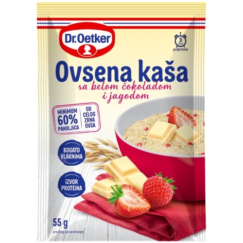 Dr. Oetker OVSENA KASA BELA COKOLADA I JAGODA 55G Cene