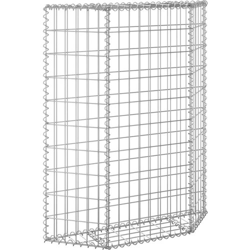 VidaXL trapezna gabionska gredica od pocinčanog čelika 80x20x100 cm Slike