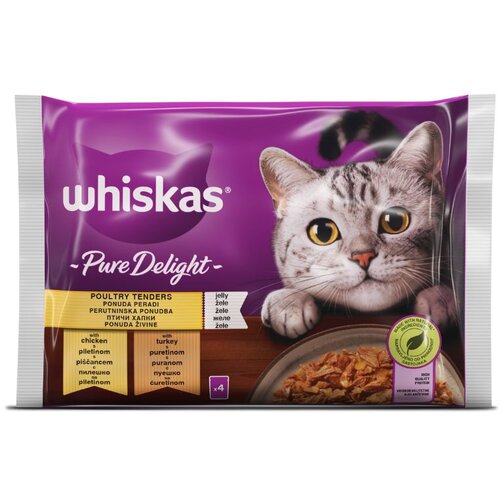 Whiskas Pure Delight izbor peradi u želeu 4 x 85 g Cijene