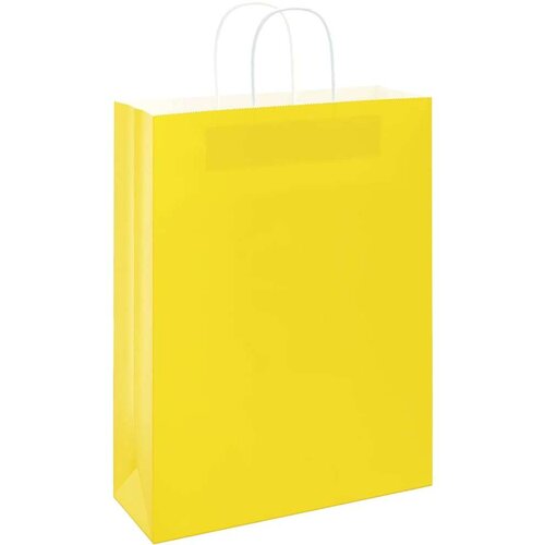  Papirnate vrečke 250 kosov z ročaji rumena 32x12x42 cm, (5000160874) Slike