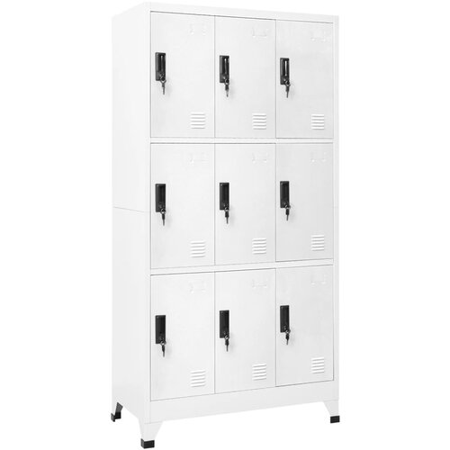 The Living Store Omara s ključavnico bela 90x45x180 cm jeklo - Omarica Na Ključ, (21429038) Cene