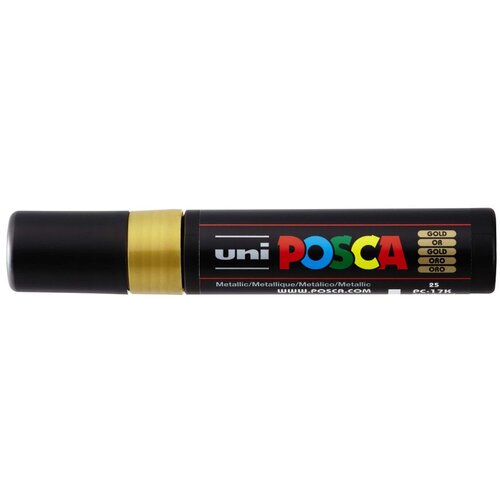 POSCA Uni flomaster; konica 15 mm ploščata; zlat, (21290572) Cene