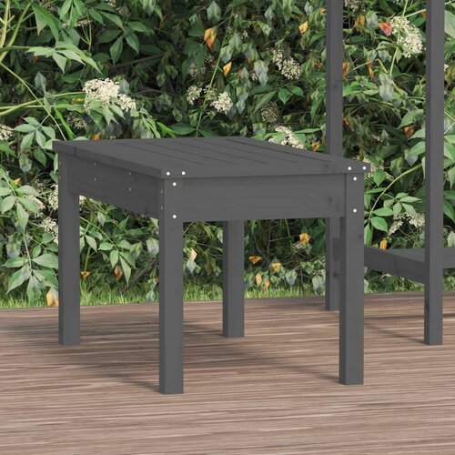 VidaXL Vrtna klop siva 80x44x45 cm trdna borovina Slike
