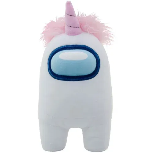 Yume Toys Among Us Official 12" Plush with accessory white with Unicorn hat, (10913)