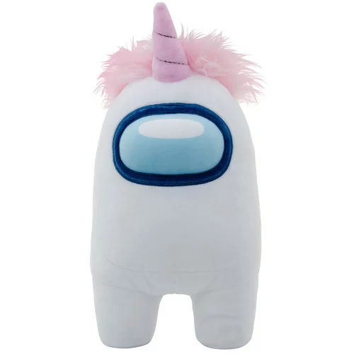 Yume Toys Among Us Official 12" Plush with accessory white with Unicorn hat, (10913)