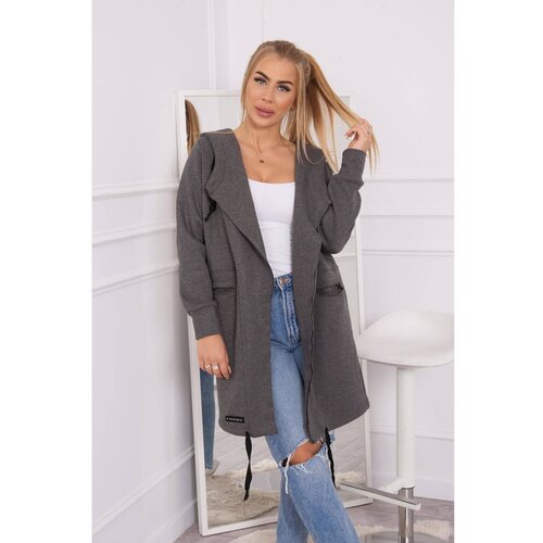 Kesi Insulated cape with a hood graphite Slike