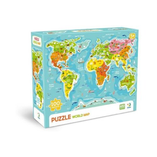 Dodo Puzzle Mapa svijeta, 100 dijelova Slike
