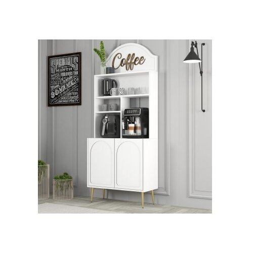 Hanah home Kuhinjski ormar Lyon 80, Bijelo-zlatni Cijene