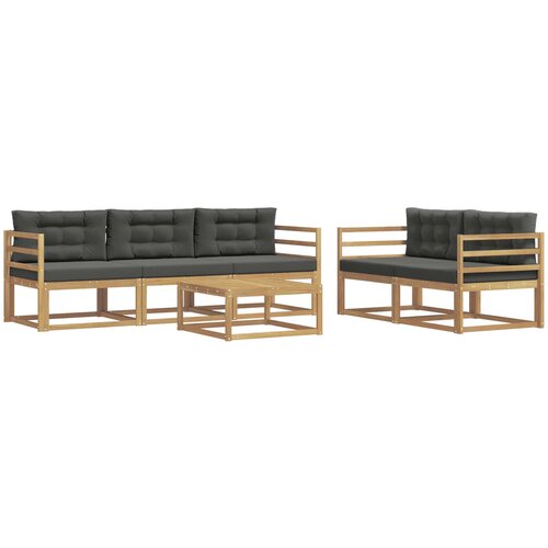 Set vanjskih sofa s jastukom 6 pcs Bijela i antracit Slike