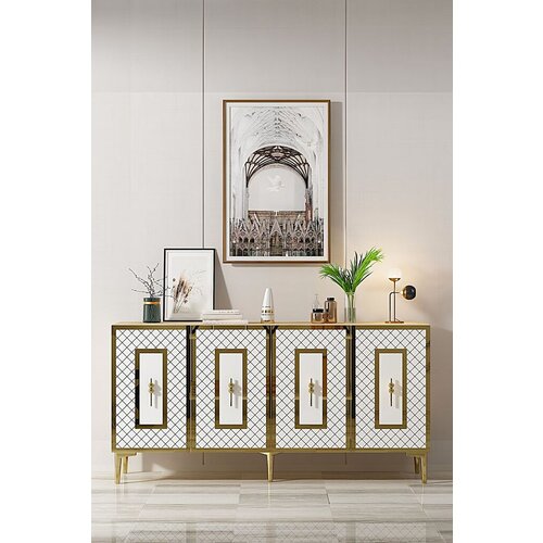 Hanah home konzola puma 150, 150x75x32 cm, bela Cene