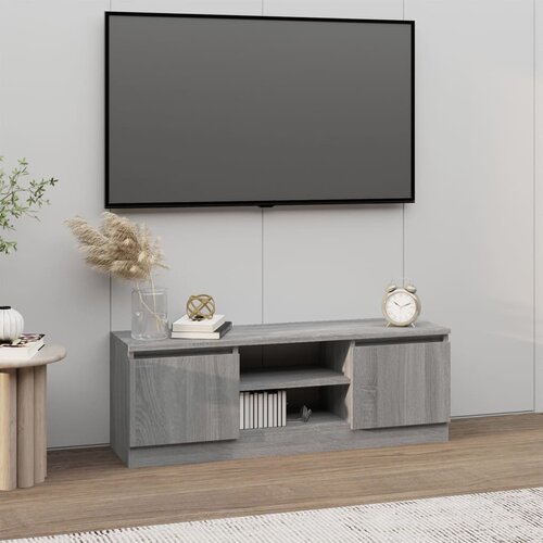 TV ormarić s vratima boja sivog hrasta sonome 102x30x36 cm Cene