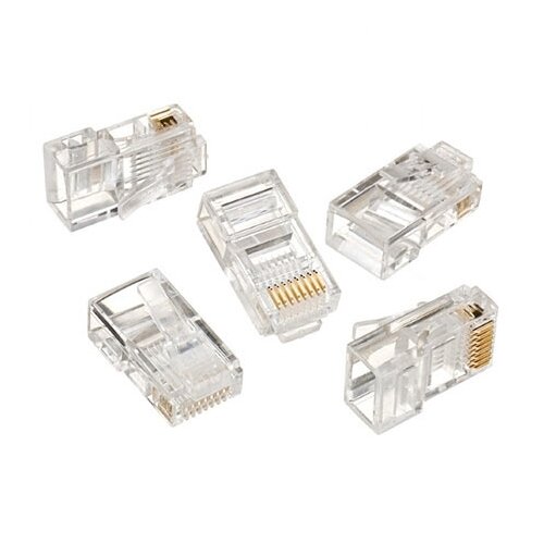 UTP konektor 100 komada GEMBIRD RJ45, cat.5 8P8C, 30u gold plated, LC-8P8C-001/100 Slike
