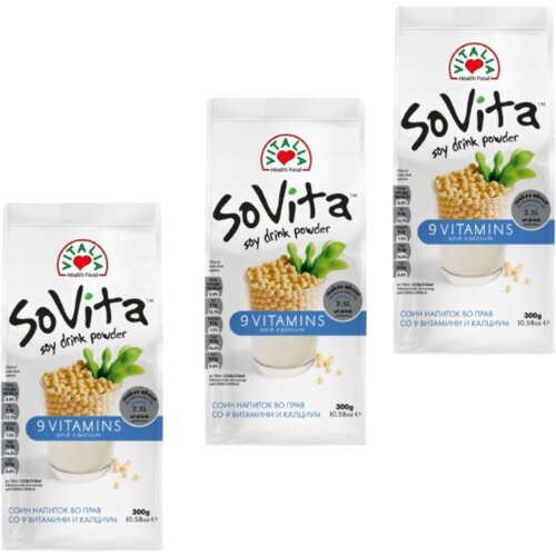 Vitalia sovita napitak od soje, 9 vitamina i kalcijum, 300g, 3 komada Slike
