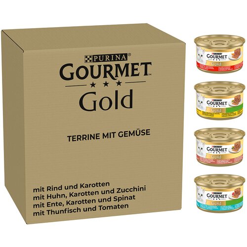 Gourmet Jumbo pakiranje Gold Terrine 96 x 85 g - Z zelenjavo Cene