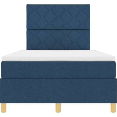  Krevet s kutijom s madracem Plavi 120x200 cm Tkanina Slike