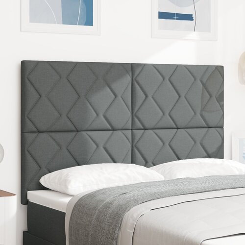 vidaXL Naslon za glavu s dijamantnim uzorkom Tamnosivi 140 cm Materijal Cijene
